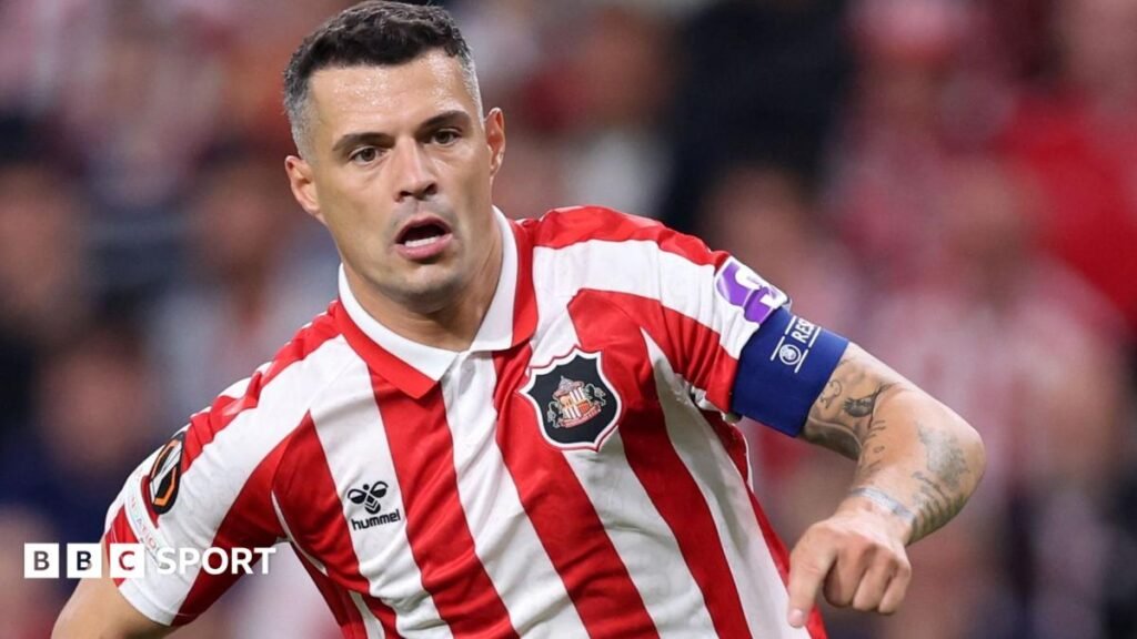 Granit Xhaka in action for Sunderland