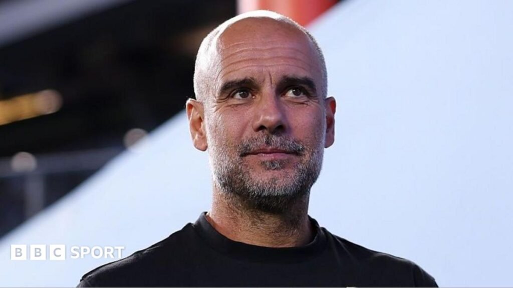 Pep Guardiola: Former Man City manager to attend PSG Champions League tie Former Manchester City manager Pep Guardiola wearing a black top