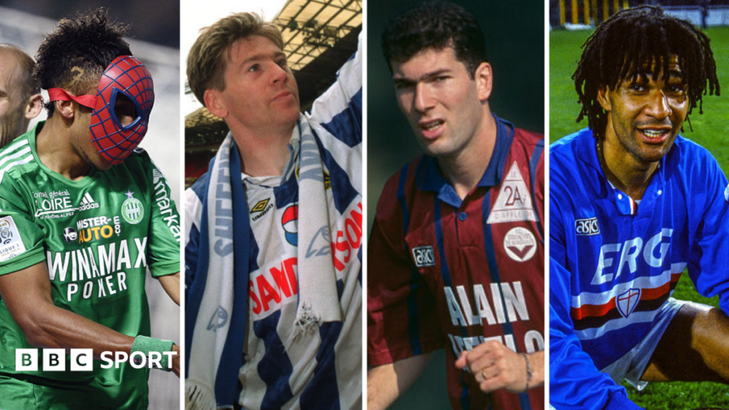 Graphic with Gus Poyet, Roberto Mancini, Chris Waddle and Michel Platini