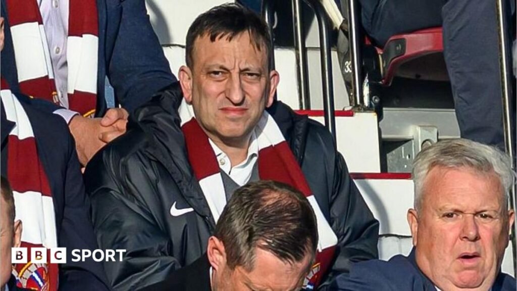 Tony Bloom at Tynecastle in May