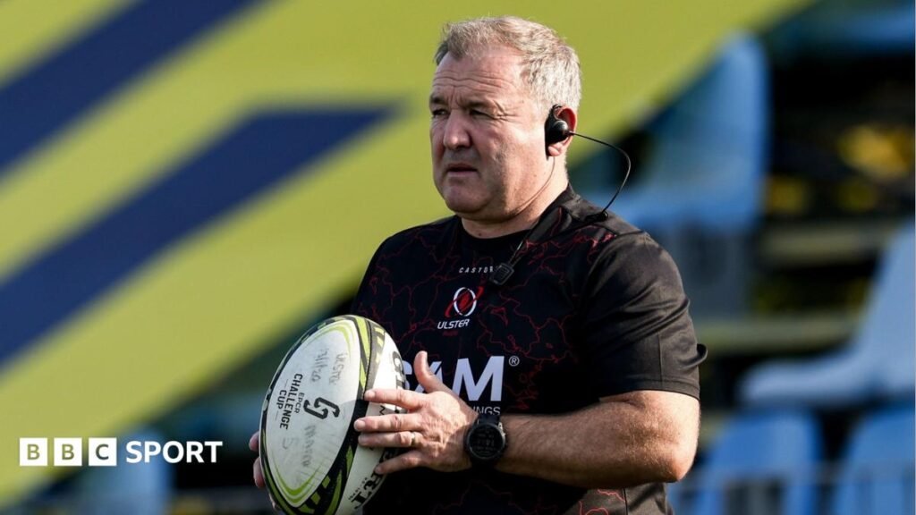 Richie Murphy watches Ulster warm up against the Bulls